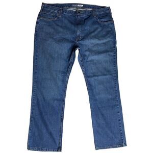 Carhartt Relaxed Fit Jeans Mens 42x30 Blue Denim Stretch Workwear BD2804-M